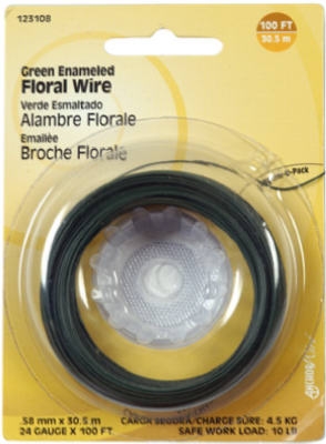 24-Gauge Green Floral Wire, 100-Ft.