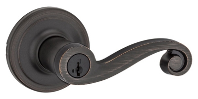 Signature Bronze Lido Keyed Entry Lever With SmartKey