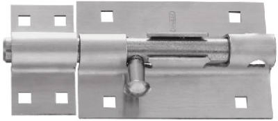 Door Barrel Bolt, Heavy-Duty, Stainless Steel  5-In.