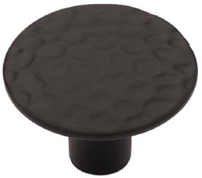 1-1/8-In. Black Hammercraft Round Cabinet Knob