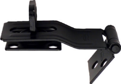 Swivel Staple Safety Hasp, Black, 3.25-In.