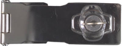 Keyed Hasp Lock, Chrome, 4.5-In.