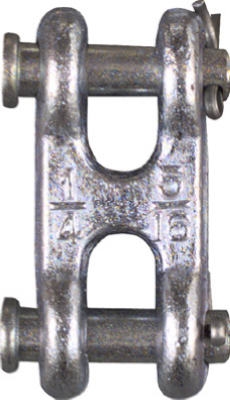 Double Clevis Link, Zinc, 1/4 & 5/16-In.