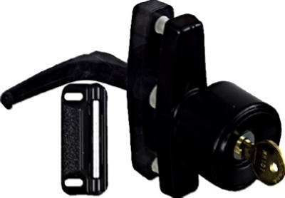 Screen & Storm Door Knob Latch, Keyed, Black