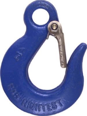 Slip Hook With Latch, Blue, 1/4-In.