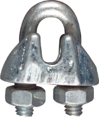 Wire Cable Clamp, Zinc, 1/16-In.