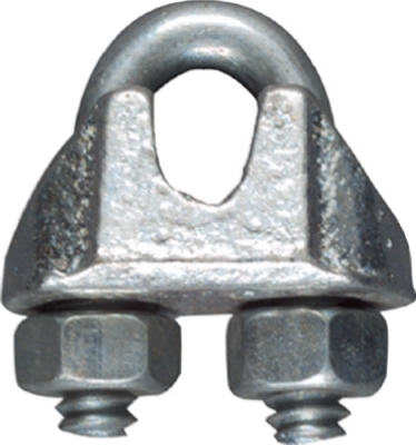 Wire Cable Clamp, Zinc, 0.125-In.