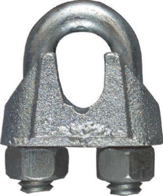 Wire Cable Clamp, Zinc, 0.375-In.