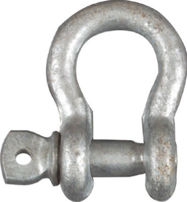 Galvanized Anchor Shackle with Screw Pin, 0.3125-In.
