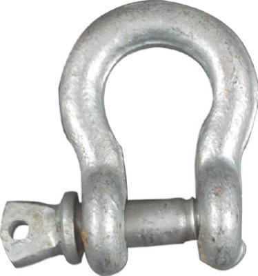 Galvanized Anchor Shackle with Screw Pin, 0.375-In.