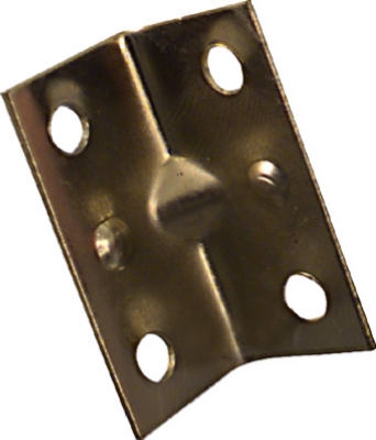 Corner Brace, Brass, 1.5 x 3/4-In., Must Purchase in Quantities of 5
