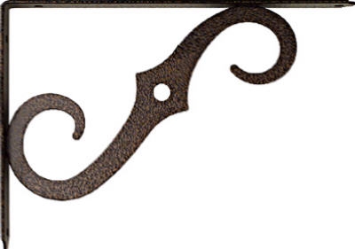 10 x 7-Inch Antique Bronze Ornamental Shelf Bracket