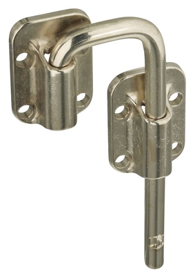 Nickel Sliding Door Latch, 1.5-In.