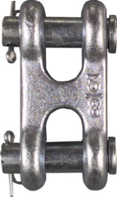 Double Clevis Link, Zinc, 3/8-In.