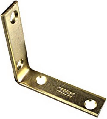 4-Pk., 2.5-In. Brass Corner Iron
