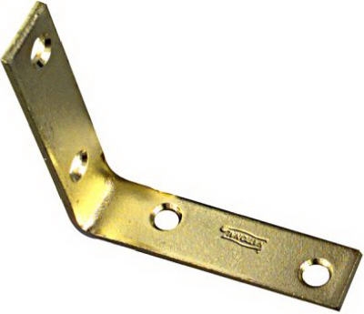 4-Pk., 3 x .75-In. Brass Corner Iron