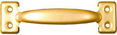 Door Pull, Brass, 5.75-In.