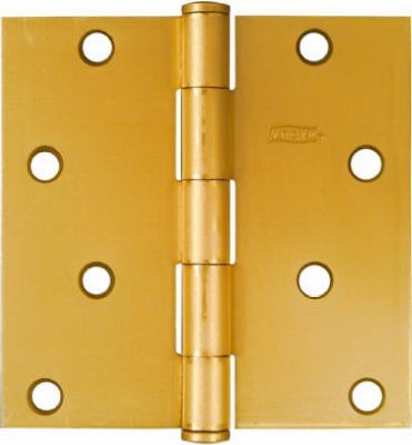 4 x 4-In. Dull Brass Residential Door Hinge