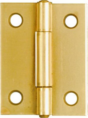 2-Pk., 2-In. Dull Brass Narrow Hinges