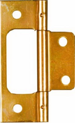 2-Pk., 3-In. Dull Brass Non-Mortise Hinges