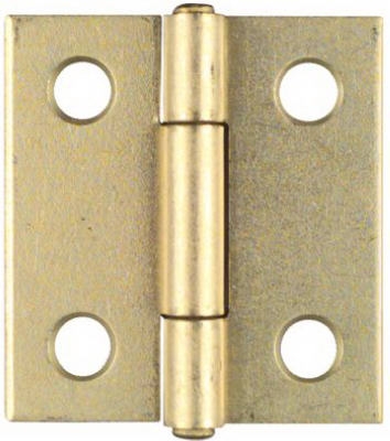 2-Pk., 1.5-In. Dull Brass Narrow Hinges