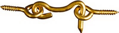 Hook & Eye, Solid Brass, 1-1/2-In., 2-Pk.