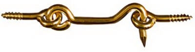Hook & Eye, Solid Brass, 2-1/2-In.