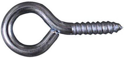 Screw Eye, #000 Large, Zinc-Plated, 3-7/8-In.
