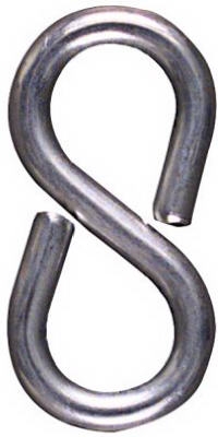 Closed S Hook, Steel, 7/8-In., #813, 8-Pk.