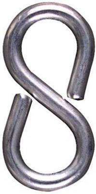 Closed S Hook, Steel, 1-1/8-In., #812, 6-Pk.