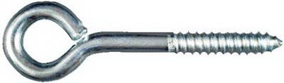 Lag Screw Eye, Zinc, 5/16 x 4-In.