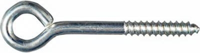 Lag Screw Eye, Zinc, 1/4 x 3-3/4-In.