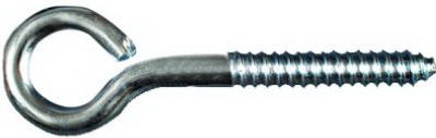 Lag Screw Eye, Zinc, 3/8 x 4-1/2-In.