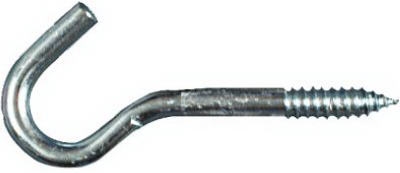 Screw Hook, Zinc, 3/8 x 4-7/8-In.