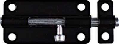 Door Barrel Bolt, Black, 4-In.