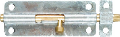 Door Barrel Bolt, Galvanized, 5-Inch