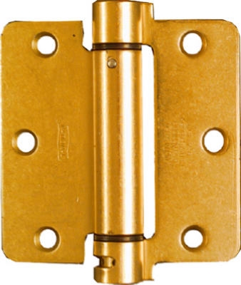 Adjustable Spring Hinge, Brass, 3.5-In.