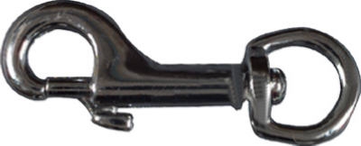 Bolt Snap, Nickel, 0.375 x 2-3/16-In.