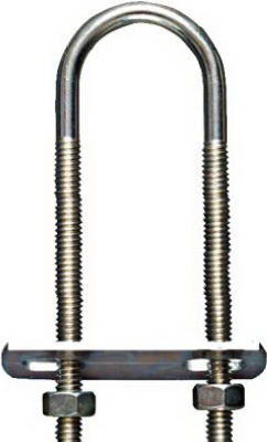U Bolt, #146, Zinc, 1/4 x 1-3/8 x 4-In.