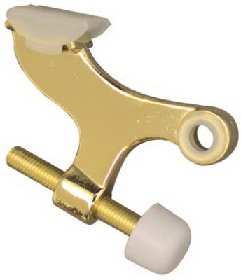 Doorstop, Hinge Pin, Brass, 3-In.
