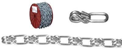 3/0 Zinc Lock Link Chain, 50', Sold In Store by the Foot