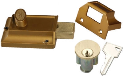 Brass Night Bolt 5-Pin Tumbler Locking Cylinder