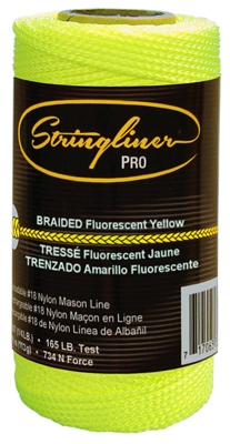 250-Ft. Braided Fluorescent Yellow Nylon Construction Line