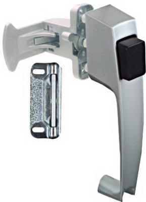 Screen & Storm Door Latch, Push-Button, Aluminum