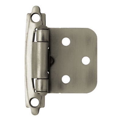 Overlay Hinge, Self-Closing, Antique Pewter