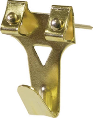 Picture Hangers, Brass-Plated, 40-Lb., 3-Pk.