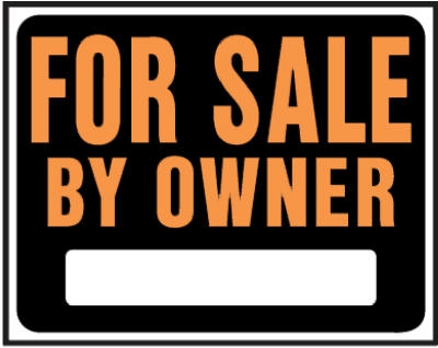15 x 19-Inch Jumbo Hy-Glo Orange/ Black Plastic  inchFor Sale By Owner inch Sign