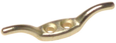 2-1/2 inch # 4015 Rope Cleat, Brass Plated, UPC Tagged.