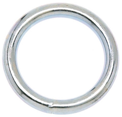 1-1/4 inch # 4 Welded Ring, Zinc Finish, Import, UPC Tagged, WLL 200 LB.