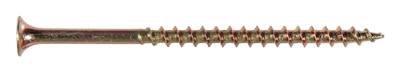 Wood Screws, Star, Zinc & Yellow Dichromate, 3-In. x #9, 1-Lb.